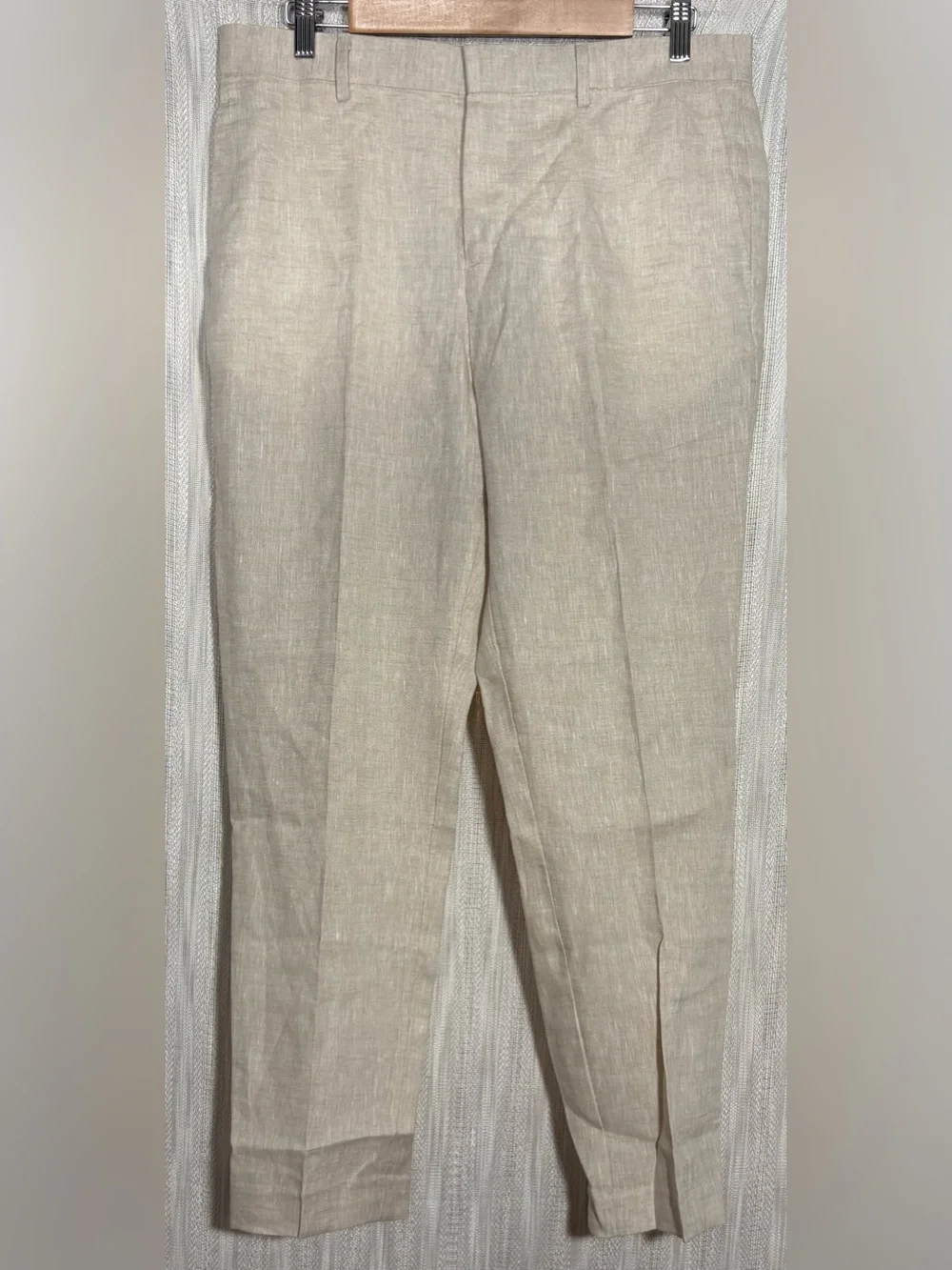 H&M Light Tan Linen-Blend Chinos size 34R